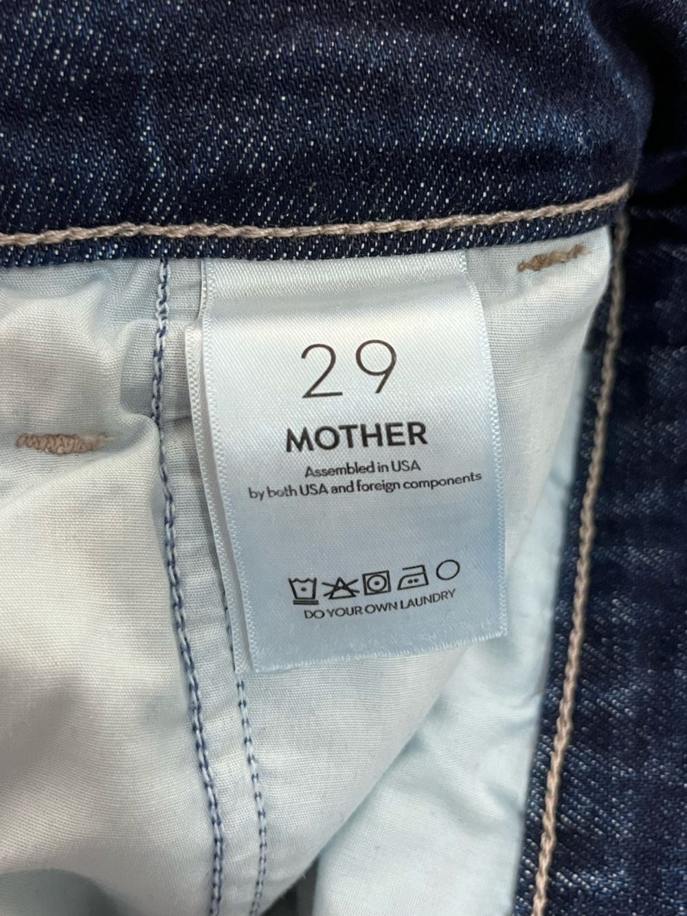 MOTHER Deep Blue The Dodger Prep Ankle Jeans 29 - Picture 4 of 14